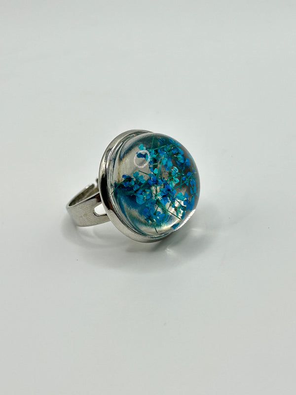 Azure Blossom Infinity Ring