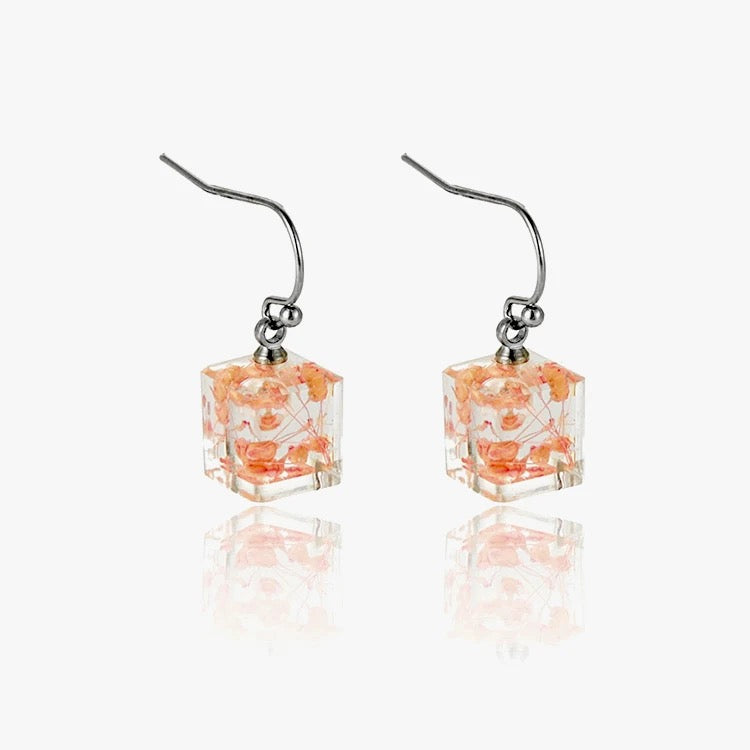 Petite Blossom Cube Earring