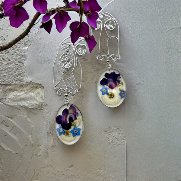 The Heavenly Garden Cosmos earrings