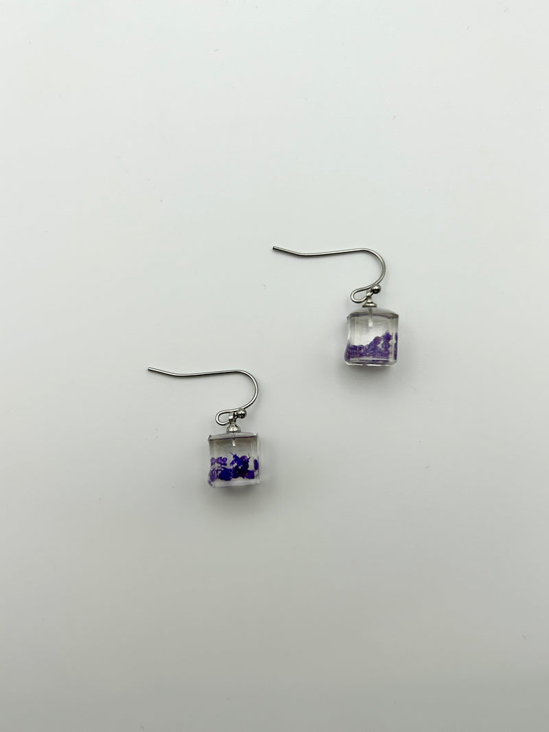 Petite Blossom Cube Earring