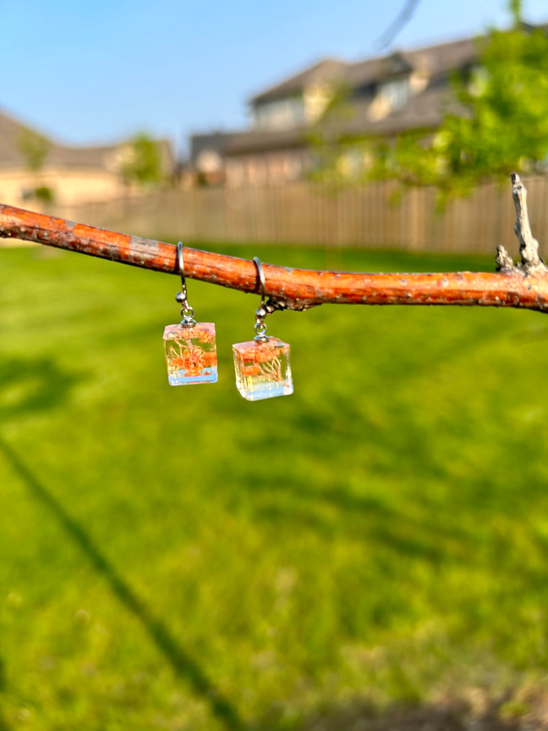 Petite Blossom Cube Earring