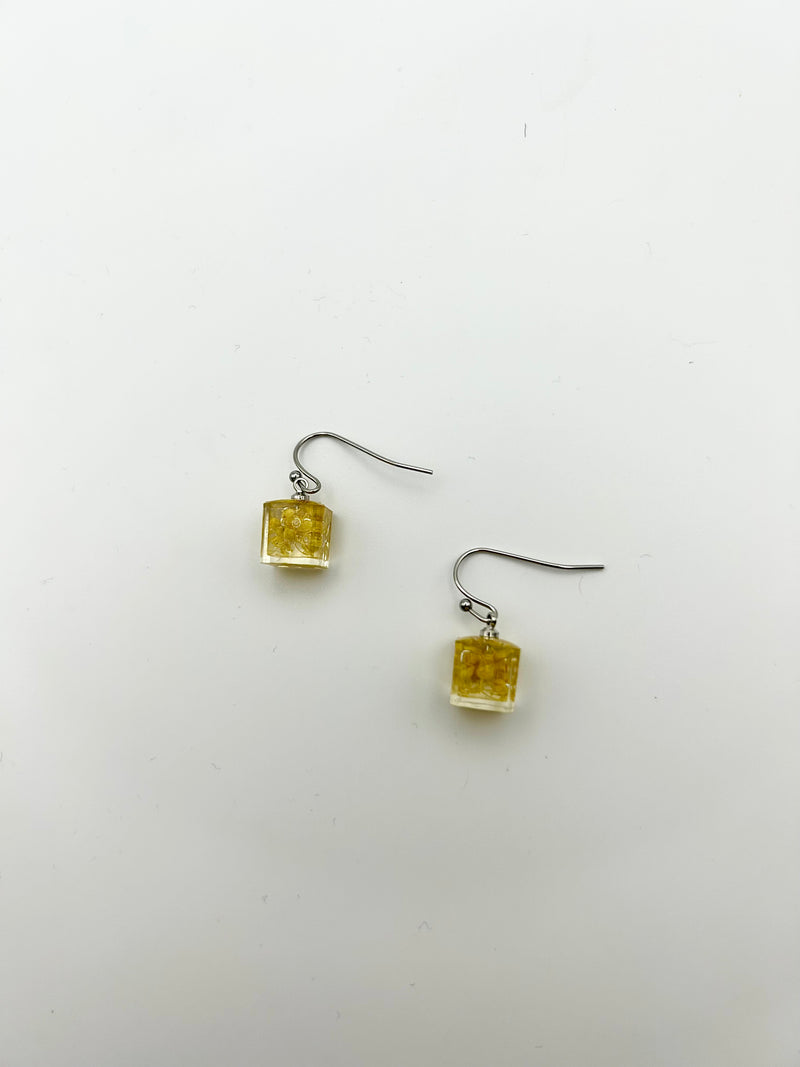 Petite Blossom Cube Earring