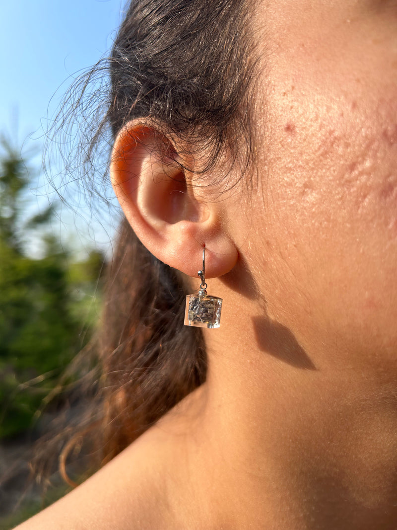 Petite Blossom Cube Earring